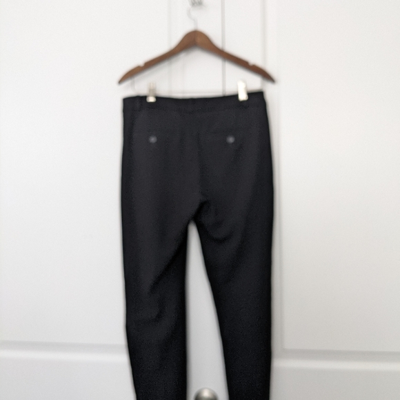 Banana Republic Avery Straight-Fit Black White Stripe Washable Ankle Pant Sz 2 - Picture 7 of 14